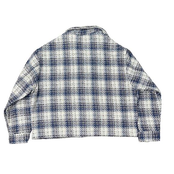 NWT! Blank NYC Once In A Lifetime Cropped Tweed Shacket - Size Large - Picture 14 of 16